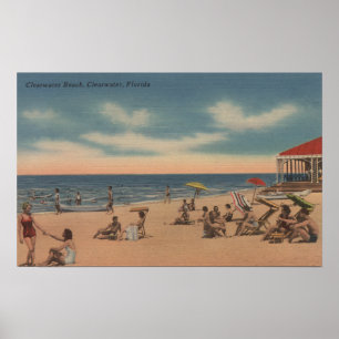 Clearwater, Florida - Blick auf Clearwater Beach Poster