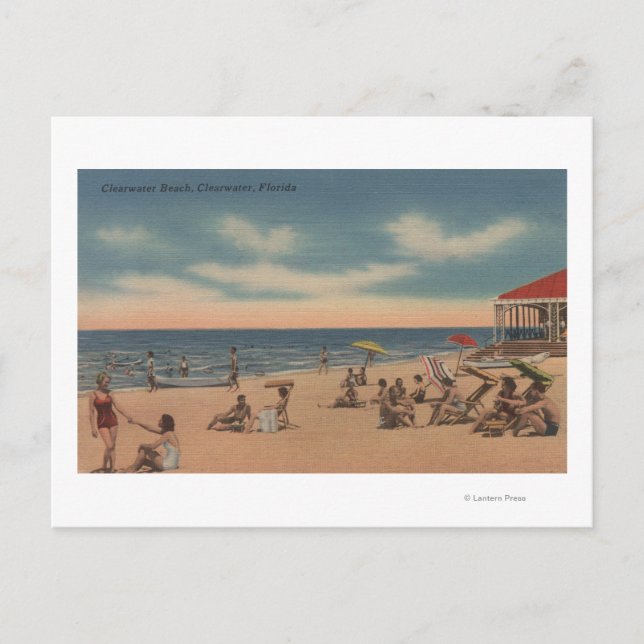 Clearwater, Florida - Blick auf Clearwater Beach Postkarte (Vorderseite)
