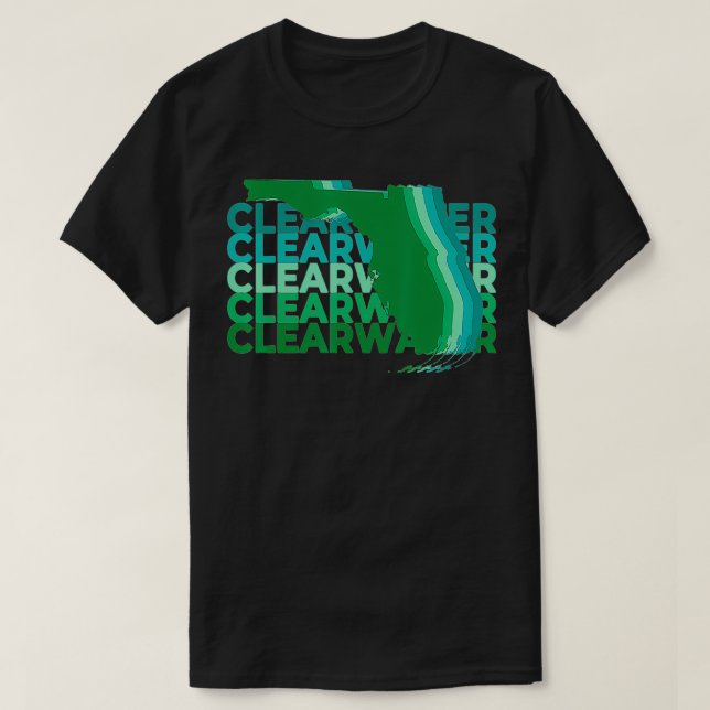 Clearwater Florida Green Repeat FL City  T-Shirt (Design vorne)