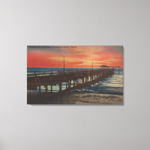 Clearwater, Florida - Sonnenuntergang Aussicht auf Leinwanddruck