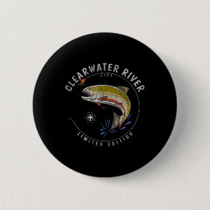 Clearwater River Forellen Fly Fishing Souvenir Cle Button