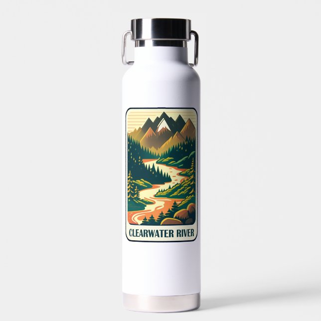 Clearwater River Idaho Colors Trinkflasche (Vorne)