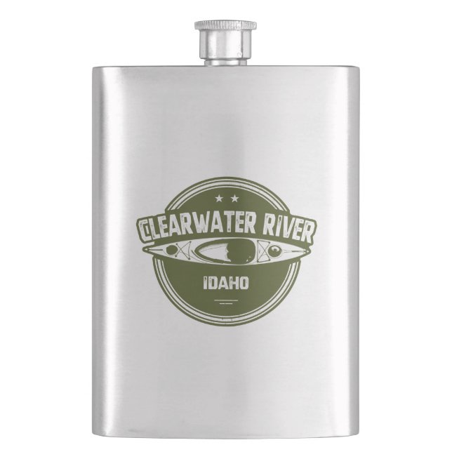 Clearwater River Idaho Kayaking Flachmann (Vorderseite)