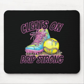 Cleats On Drip Strong Softll Drip Softll Mom Retro Mousepad