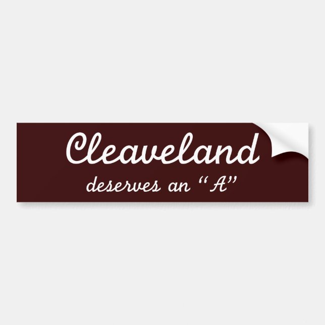 Cleaveland verdient ein "A " Autoaufkleber (Vorne)