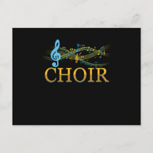 Clef Choir Musiknotens Chorchor Gesangsgeschenk Postkarte