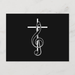 Clef Cross Church Chorchor Chormusik Geschenk Postkarte