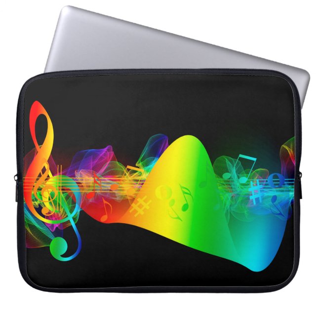 Clef grades Liebe Herzmusik Laptopschutzhülle (Vorderseite)