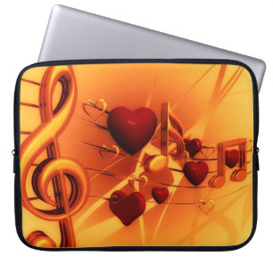 Clef grades Liebe Herzmusik Laptopschutzhülle