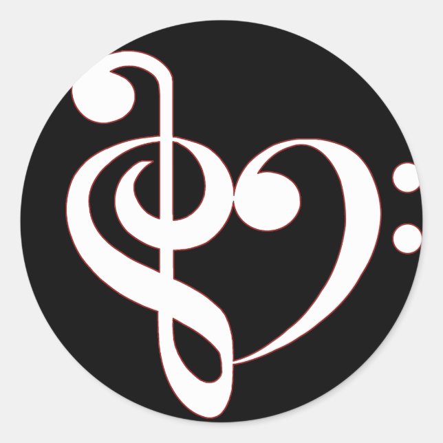 Clef Heart Sticker (Vorderseite)