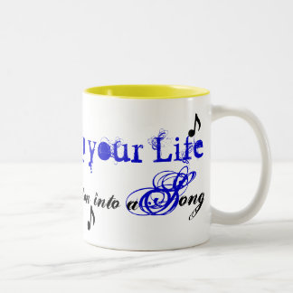 Clef-Musik-Anmerkung, singen. Zweifarbige Tasse