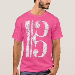 Clef Vintag White Viola Violist T-Shirt