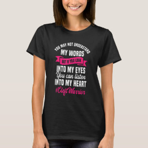 Cleft Lip Palate Krieger rosa Aufklärungsband T-Shirt