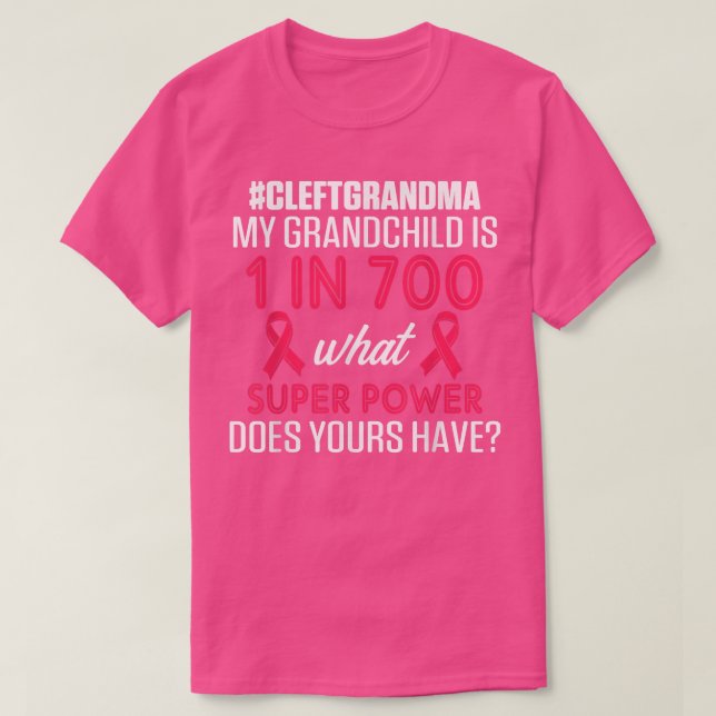 Cleft Palate Lip Oma 700 Starkes Bewusstsein T-Sh T-Shirt (Design vorne)