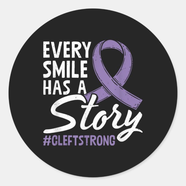 Cleft Strong Cleft Warrior Cleft Craniofacial Awar Runder Aufkleber (Vorderseite)