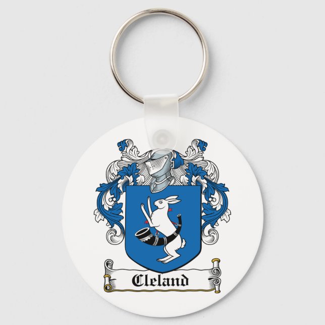 Cleland Familienwappen Schlüsselanhänger (Vorderseite)
