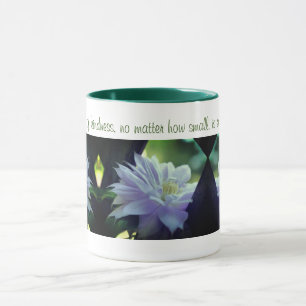 Clematics Blume Inspiration-Kindness-Zitat Tasse