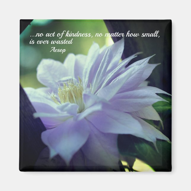 Clematics Blume Kindness Inspiration Magnet (Vorne)