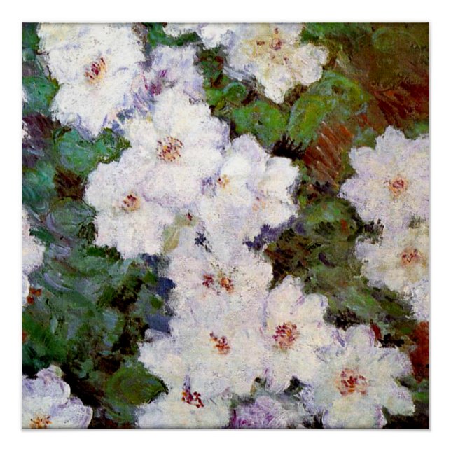 Clematis, 1887 Gemälde von Claude Monet, Poster (Vorderseite)