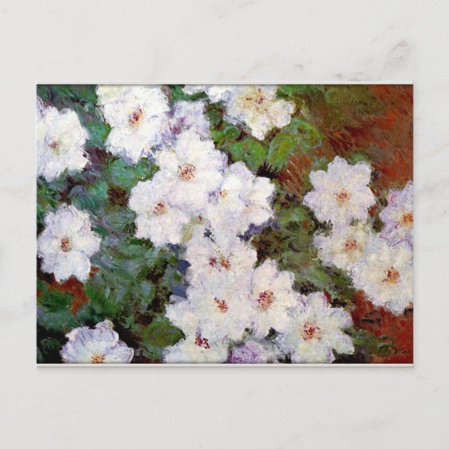 Clematis, 1887 Gemälde von Monet, Postkarte (Vorderseite)