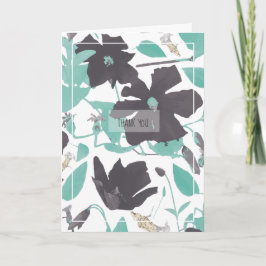 Clematis Aquamarines graues Blumenmuster Karte