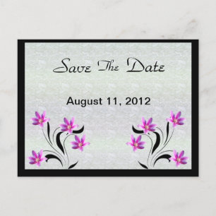 Clematis auf dem Stoney Path Save the Date Postkar Ankündigungspostkarte