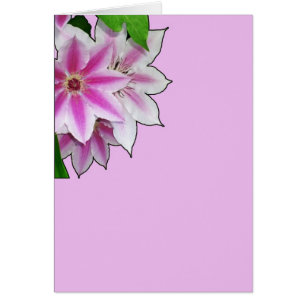 Clematis Blume Design auf Lavendel