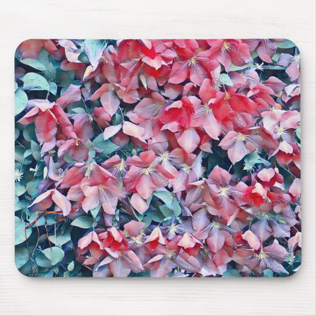 Clematis Blume Mousepad (Vorne)