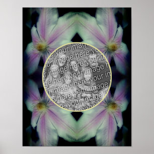 Clematis Blume Petals Abstrakt Foto hinzufügen Poster