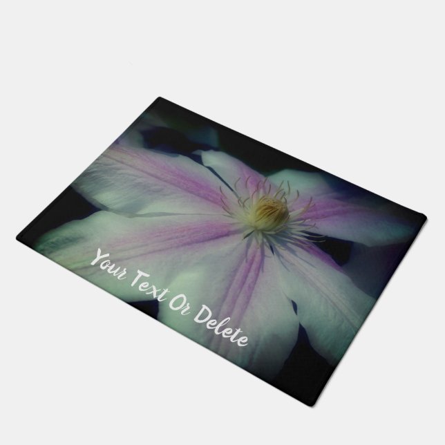Clematis Blume Petals Personalisiert Fußmatte (Schrägansicht)