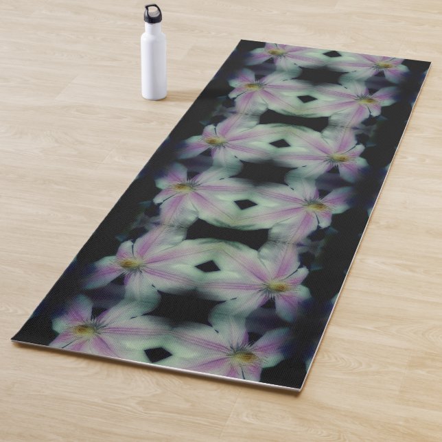 Clematis Blume Petals Up Nah Up Abstrakt Yogamatte (Beispiel)