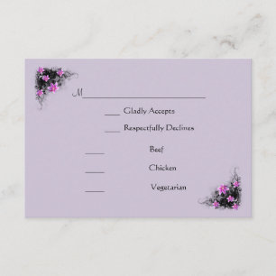 Clematis Blume rsvp card Karte