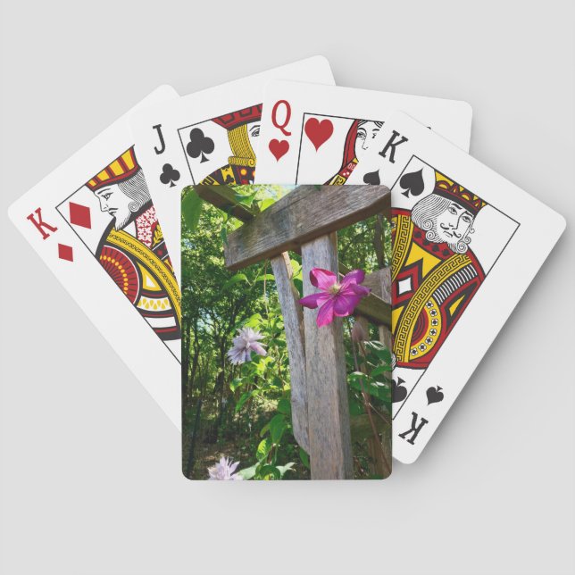 Clematis Blume Spielkarten (Rückseite)