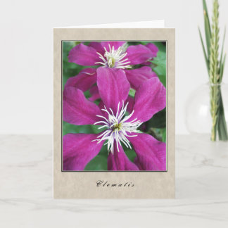 Clematis - Blumen-Reihe Karte