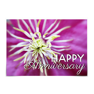 Clematis Card "Happy Anniversary" Karte