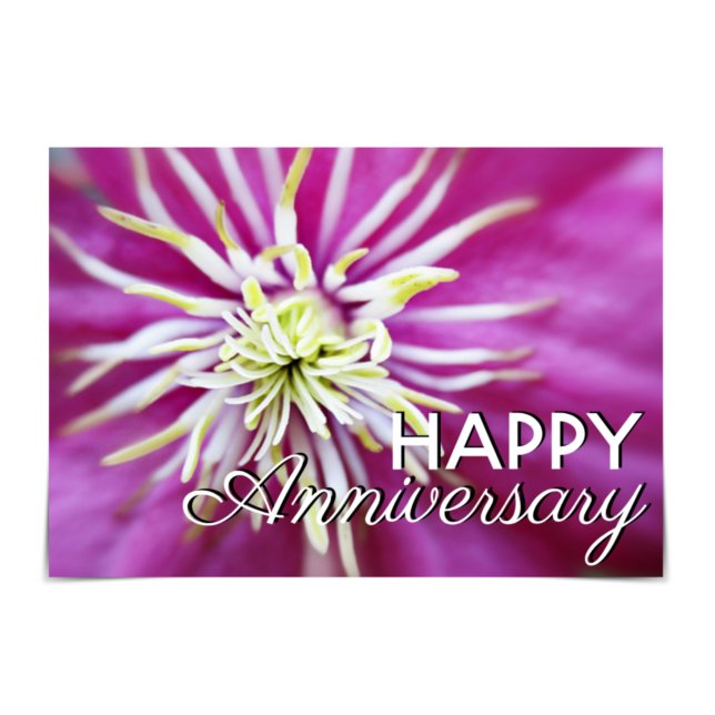Clematis Card "Happy Anniversary" Karte (Von Creator hochgeladen)
