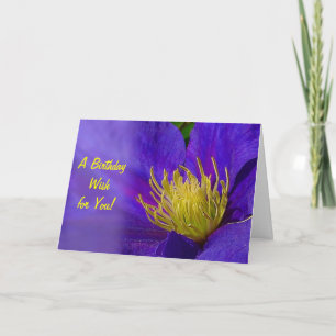 Clematis Carte de voeux d'anniversaire