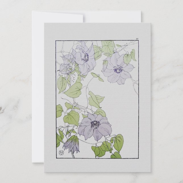 Clematis Feiertagskarte (Vorderseite)