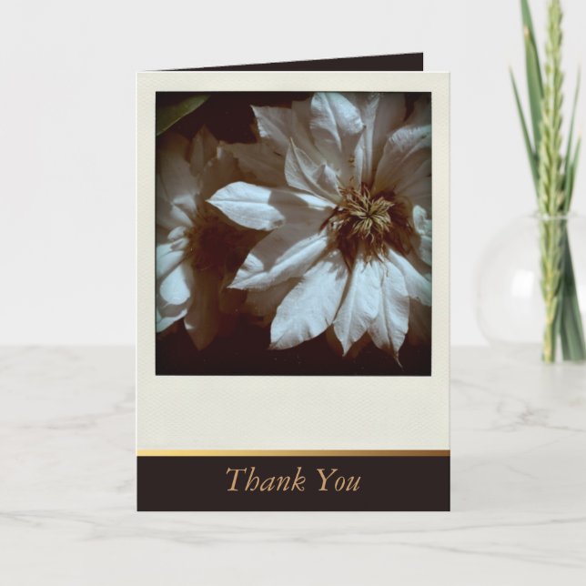 Clematis Floral Sympathie Merci Cartes (Devant)