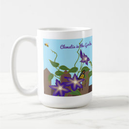Clematis im Garten Kaffeetasse
