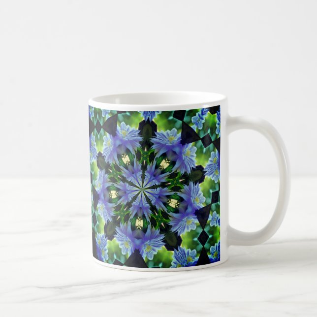 Clematis Kaleidoskop Blume Art Kaffeetasse (Rechts)