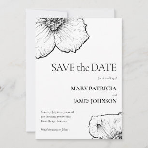 Clematis Line Art Zeichnend formale 🌸 florale Mod Save The Date