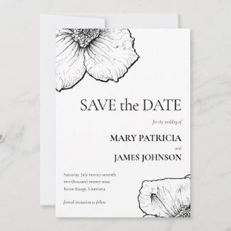 Clematis Line Art Zeichnend formale 🌸 florale Mod Save The Date