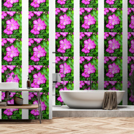 Clematis mit Römern 5:3-5 Tapete