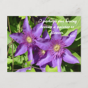 Clematis - Monet Postkarte