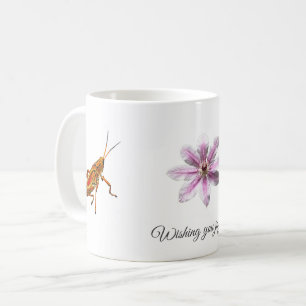 Clematis Nelly Moser. Ich wünsche Ihnen Freude! Kaffeetasse