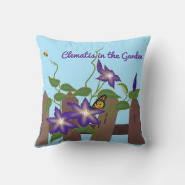 Clematis-Rebe im Garten Kissen