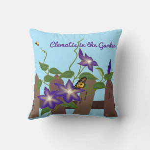 Clematis-Rebe im Garten  Kissen