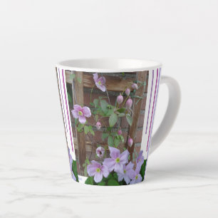 Clematis rose Fleurs Latte Mug