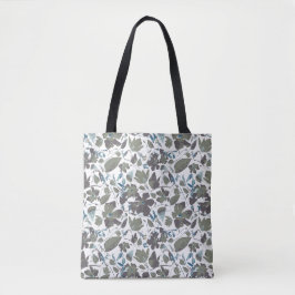 Clematis Vine Blume Green Blue Tasche